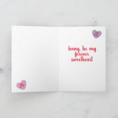 キャンディハートカスタムメッセージバレンタイン シーズンカード (内部)