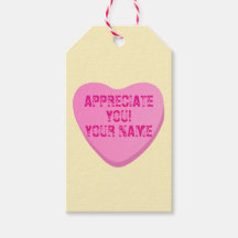 キャンディハートカスタム文字 – ピンクハートオンイエロー