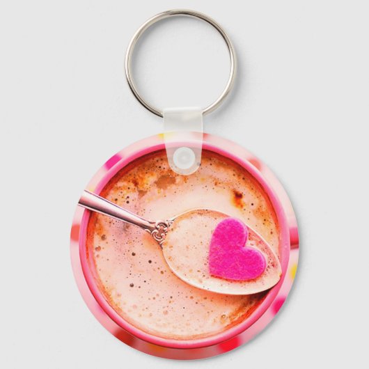 キャンディハートコーヒーキーチェーン キーホルダー (正面)
