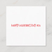 キャンディハートシェイプデザインバレンティンズデイギフト スクエア名刺 (裏面)