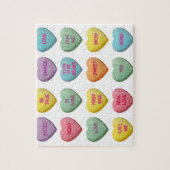 キャンディハートスウィートバレンタイン愛のメッセージ ジグソーパズル (縦)