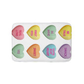 キャンディハートスウィートバレンタイン愛のメッセージ バスマット (正面)