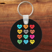 キャンディハートスラングの言葉バレンタインデー学校のために。 キーホルダー (正面)