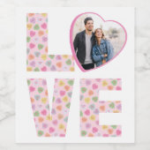 キャンディハートバレンタインのワインラベルシール ワインラベル (シングルラベル)