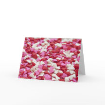 キャンディハートバレンタインカード