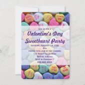 キャンディハートバレンタインデイパーティの招待状 招待状 (正面)