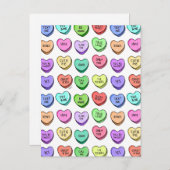 キャンディハートバレンタインデーのはがき ポストカード (正面/裏面)