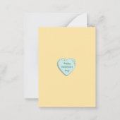 キャンディハートバレンタインデーのカード – キッズスイーツ ノートカード (裏面)