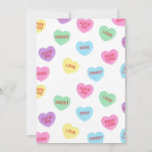 キャンディハートバレンタインベビーシャワー招待状 招待状 (裏面)