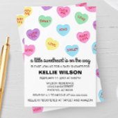 キャンディハートバレンタインベビーシャワー招待状 招待状