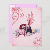 キャンディハートバレンタイン妖精はがき シーズンポストカード (正面/裏面)