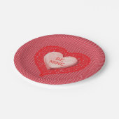 キャンディハートバレンタイン紙コースター ペーパープレート (アングル)