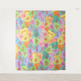 キャンディハートパターン – SFW タペストリー