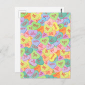 キャンディハートパターン – SFW ポストカード (正面/裏面)