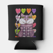 キャンディハートパープルキャットバレンタイン 缶クーラー (裏面)