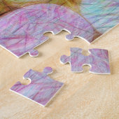 キャンディハートピンクイエローオレンジバレンタイン ジグソーパズル (側面)