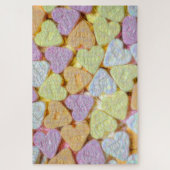 キャンディハートピンクイエローオレンジバレンタイン ジグソーパズル (縦)