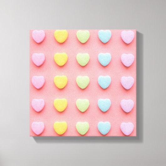 キャンディハートポートレート キャンバスプリント (正面)