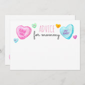 キャンディハートヴァレンティーンズデイアドバイスfor mommy card 招待状 (正面/裏面)