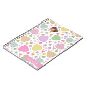 キャンディハート写真バレンタインノートブック ノートブック (左側)