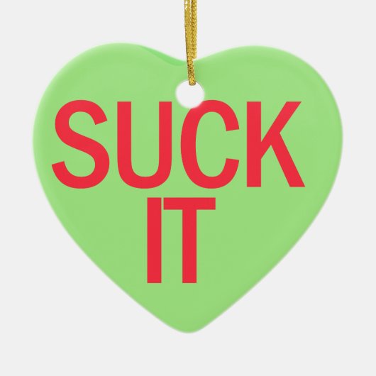 キャンディハート吸- IT セラミックオーナメント (正面)