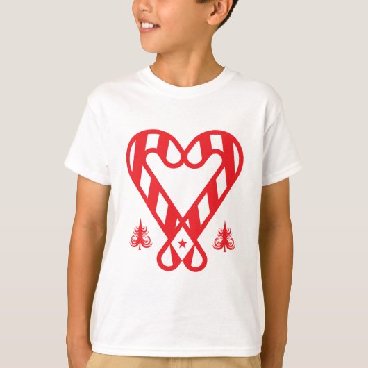 キャンディハート愛クリスマスTシャツ Tシャツ (正面)