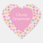キャンディハート教室バレンタインハートシール ハートシール (正面)