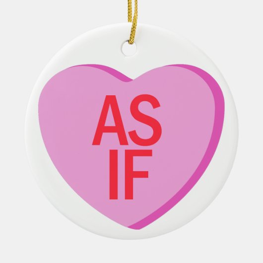 キャンディハート- もし AS セラミックオーナメント (正面)