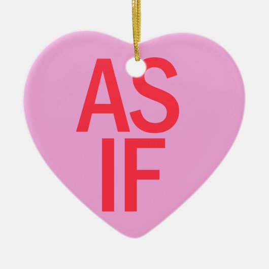 キャンディハート- もし AS セラミックオーナメント (正面)
