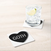 キャンディハート-ゴシック スクエアペーパーコースター (インサイチュ)