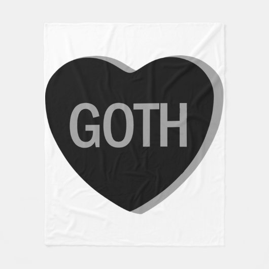 キャンディハート-ゴシック フリースブランケット (正面)