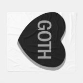 キャンディハート-ゴシック フリースブランケット (正面(横))