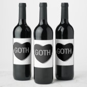 キャンディハート-ゴシック ワインラベル (ボトル)