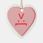 キャンディハート – デビル顔 セラミックオーナメント (右)