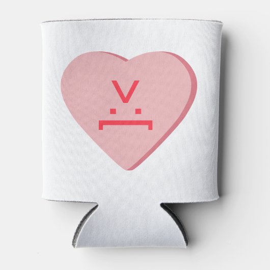 キャンディハート – デビル顔 缶クーラー (正面)