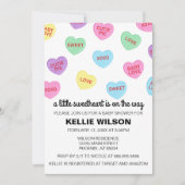 キャンディハート バレンタイン ベビーシャワー 招待状 (正面)