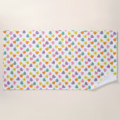 キャンディハート ビーチタオル (正面)