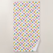 キャンディハート ビーチタオル (正面)