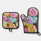 キャンディハート 鍋つかみ&鍋敷きセット (正面)