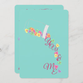 キャンディハートYou & Meお祝いシャワーパーティー 招待状