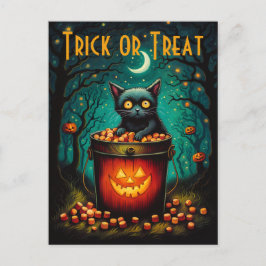 キャンディバケツ及び黒猫ハロウィン ポストカード
