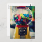 キャンディバブルガム玩具レトロ ポストカード (正面/裏面)