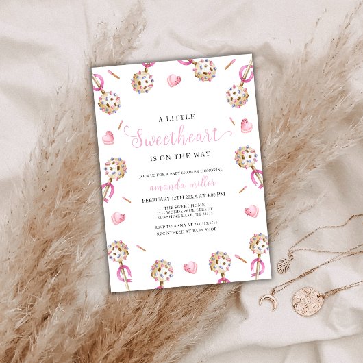 キャンディバレンタインリトルスウィートベビーシャワー 招待状