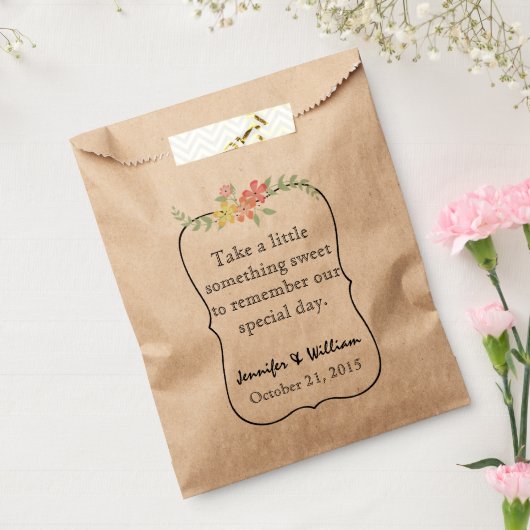 キャンディバーカスタムウェディングフェイスバッグ フェイバーバッグ (封をした状態)