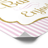 キャンディバーサインピンク金ゴールドビュッフェ ポスター (角)