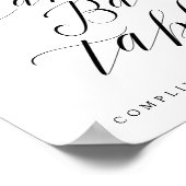 キャンディバーテーブルシックブライダルシャワーまたは結婚のサイン ポスター (角)