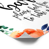 キャンディバーフローラスクリプト結婚8x10のサイン ポスター (角)