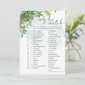 キャンディバーベビーシャワーゲーム緑テーマ 招待状 (スタンド正面)