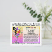 キャンディバーマルティーニレシピカードポストカード ポストカード (スタンド正面)