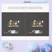 キャンディバーラッパーハッピーバースデーキッズドッグパーティー チラシ (シングル)